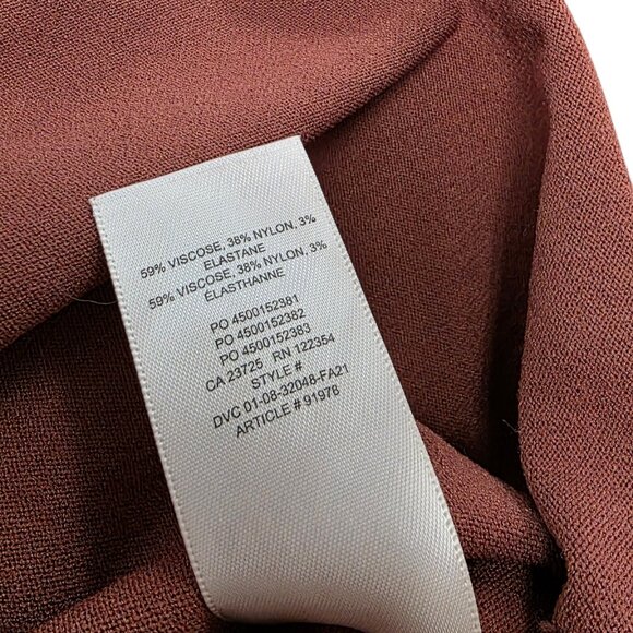 Aritzia Babaton Fame Dress, Polo Long Sleeve Shirt Dress, Rich Copper, Size M - Picture 6 of 8